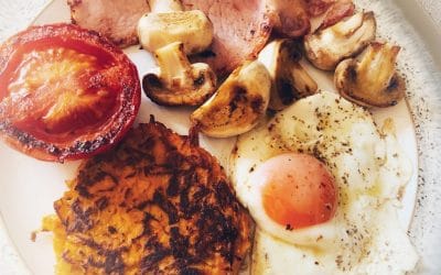 Bacon, Egg & Sweet Potato Hash Brown