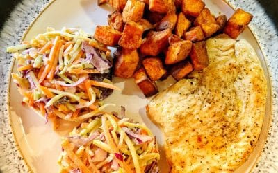 Turkey Escalope, Sweet Potato & Coleslaw