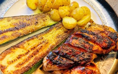 Griddled Chicken, Courgettes & Roasted New Potatoes