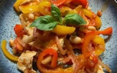 Turkey Escalopes with Peppers