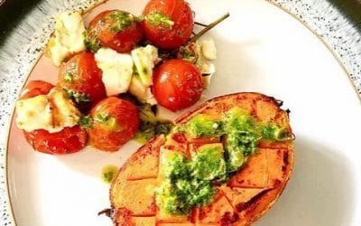 Sweet potato, Oven roasted tomatoes & Salsa verde