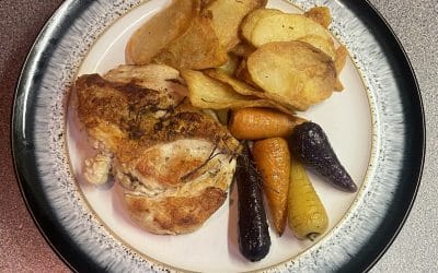 Griddled Chicken with Rainbow Carrots