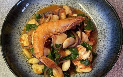 Prawns with Butter Beans