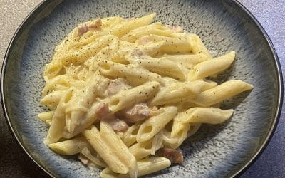 Creme Fraiche, pancetta & mustard pasta