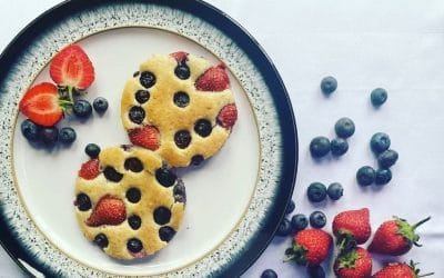 Fairy Strawberry & Blueberry Pancake Bake