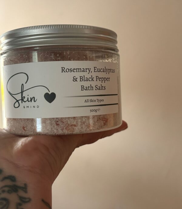 Rosemary, Black Pepper, and Eucalyptus Bath Salts